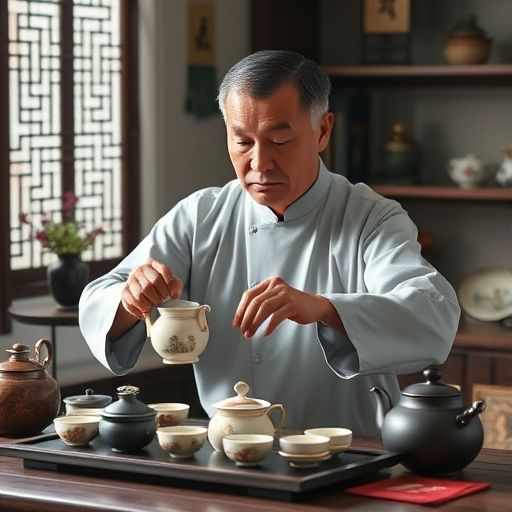 广州老师家中用功夫茶具泡茶