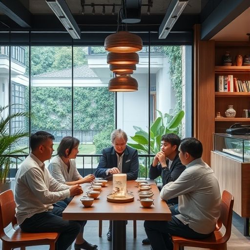 广州天河现代茶肆聚会