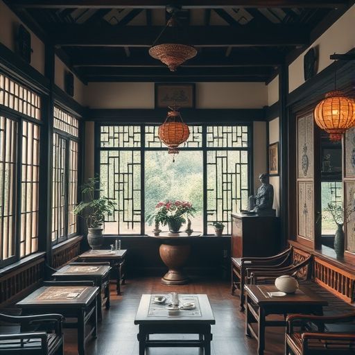 天河茶肆内部装饰