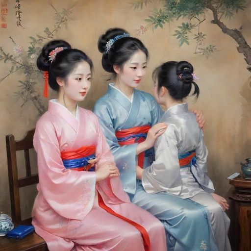 插画师在广州中圈自带工作室接待客户