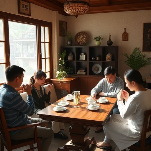 广州茶室聚会场景