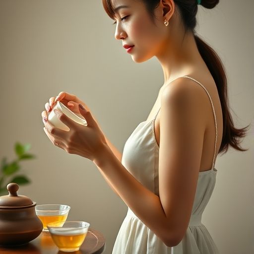 茶艺师熟练操作的瞬间