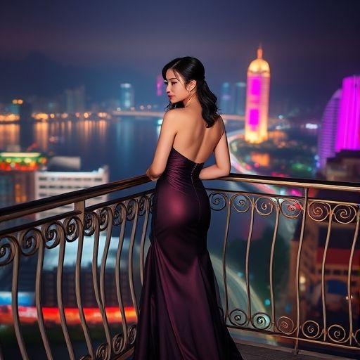 广州高端商务模特夜景