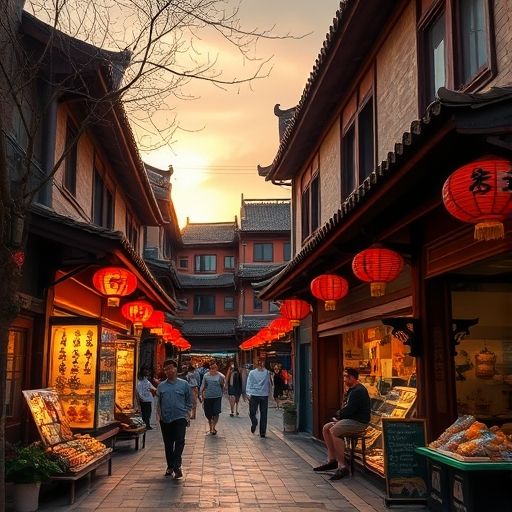 圈中楼周边街景