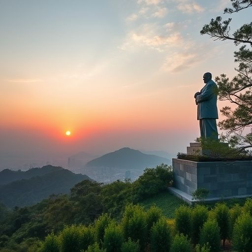 莲花山公园夕阳