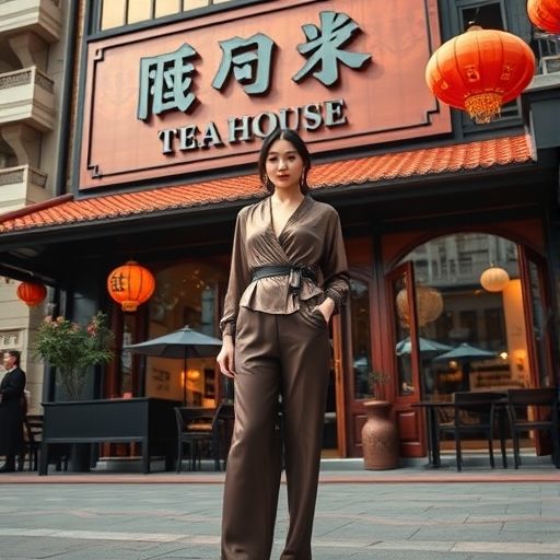 茶肆外观的时尚与传统结合