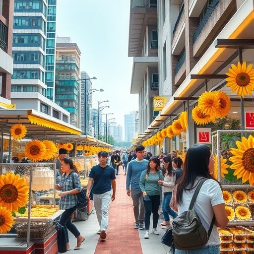 广佛葵花莆典现代市集