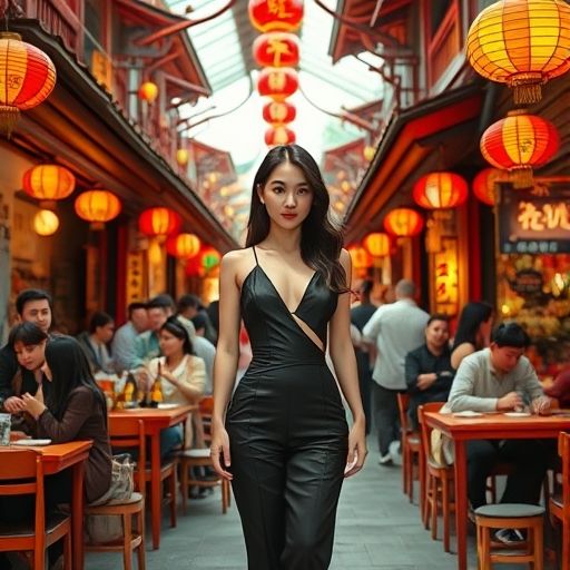 茶肆内开放式座位的热闹氛围