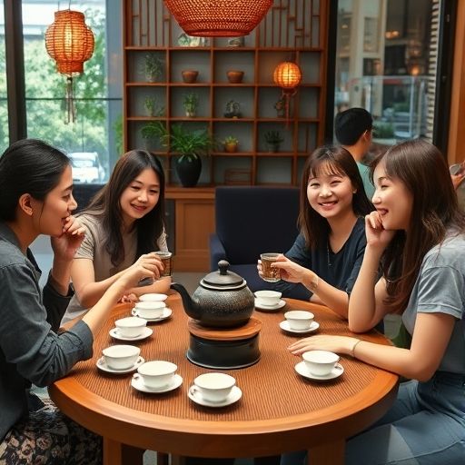 广州年轻人体验上门茶服务