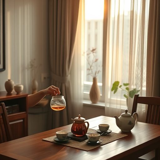 茶艺师在广州公寓泡茶