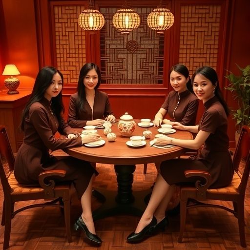 茶友会上的欢乐合影