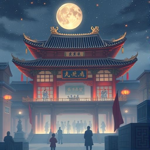 妹子在工作室窗台整理植物的场景