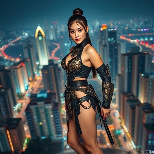 从高处俯瞰广州璀璨的夜景,城市灯火辉煌,充满活力与机遇