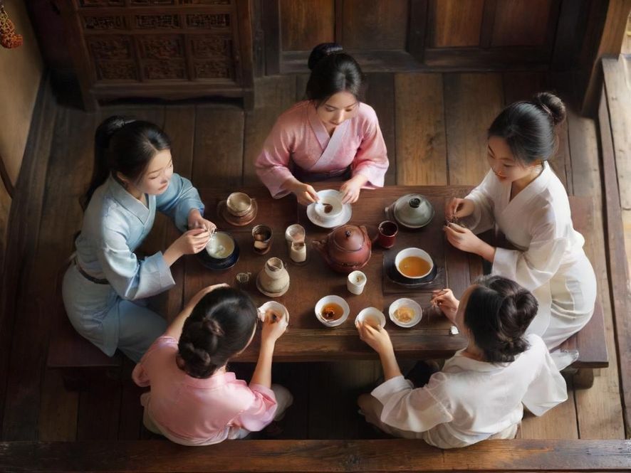 深圳喝茶茶室场景图