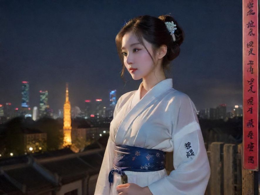 广州夜场入口霓虹灯光