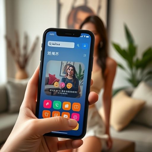 手机屏幕上的QM百花丛主页