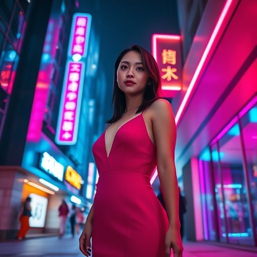 深圳某夜场入口，霓虹灯闪烁，展现都市夜生活的魅力。