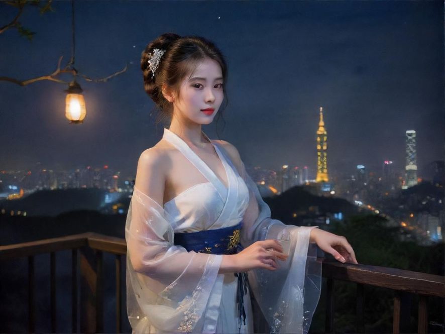 香港兰桂坊夜景与酒吧街