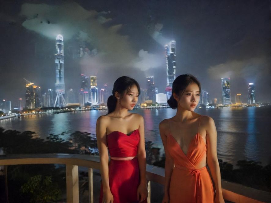 佛山璀璨夜景,都市的脉搏与宁静的交织