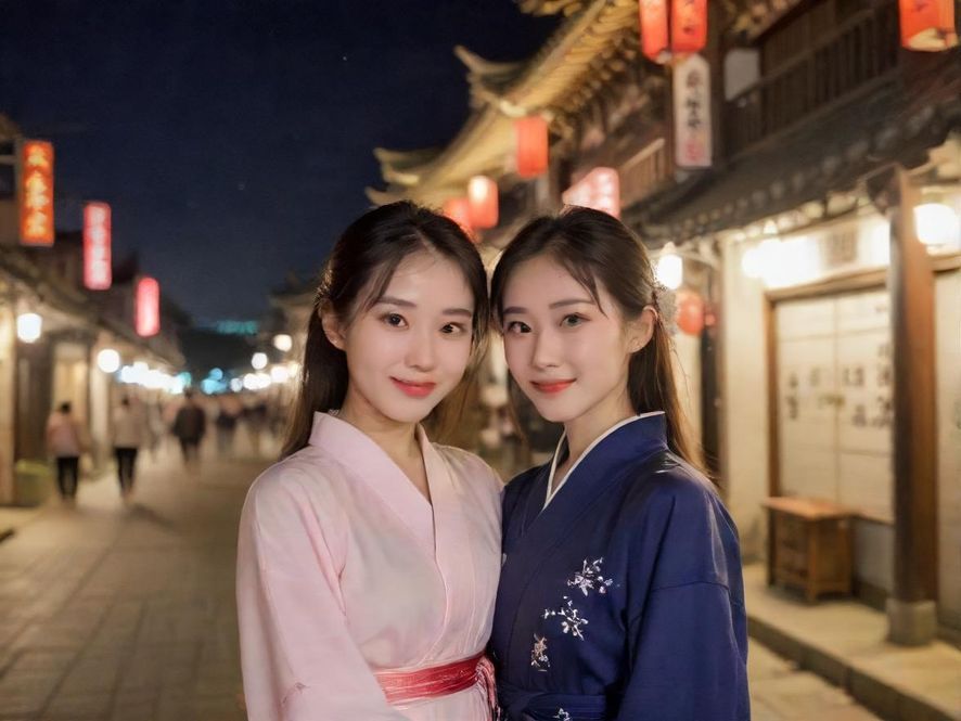 都市夜场会所俯瞰视角