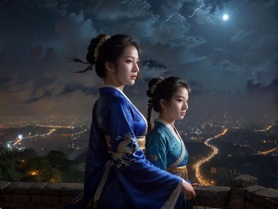 龙岗夜景,华灯初上,都市繁华