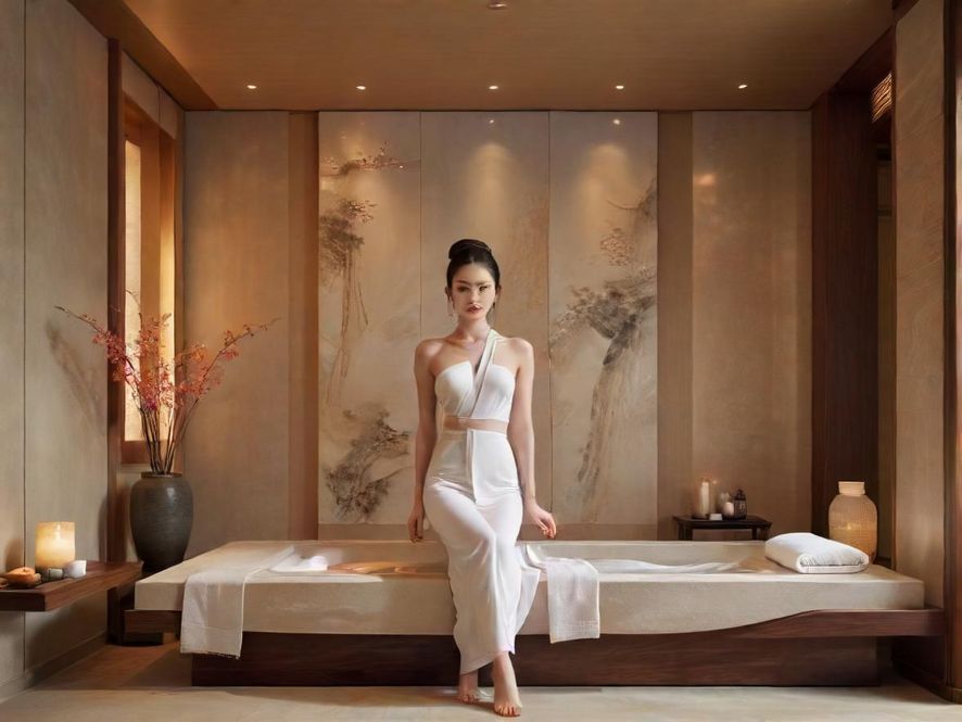 佛山一家高端水疗会所内部，装修奢华，环境舒适，充满现代感。