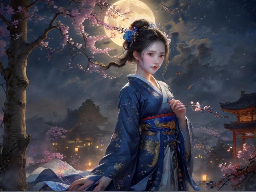 广州夜色下的休闲场所灯光