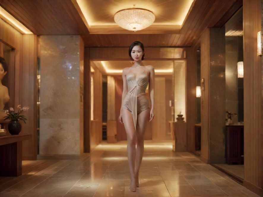 广州豪华桑拿会所大堂,金碧辉煌,舒适大气