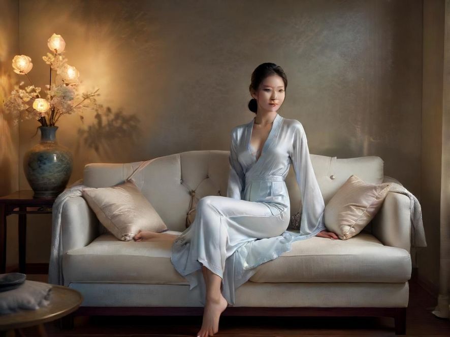 一间布置雅致,有舒适沙发的房间,适合放松