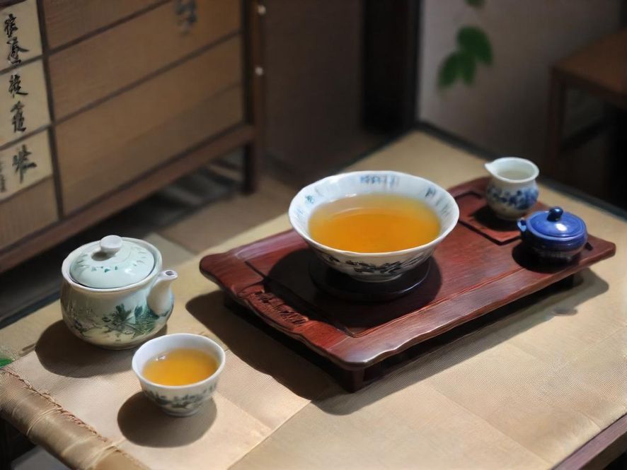 一群茶友围坐在一间洒满阳光的温馨茶室里,每个人手中都端着茶杯,脸上洋溢着放松和愉悦的笑容,享受着品茗的惬意时光。