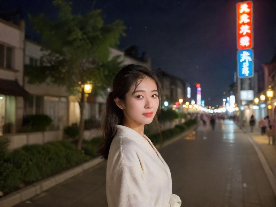 深圳夜景下的休闲会所入口