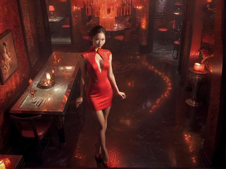 高端夜场会所内部豪华环境