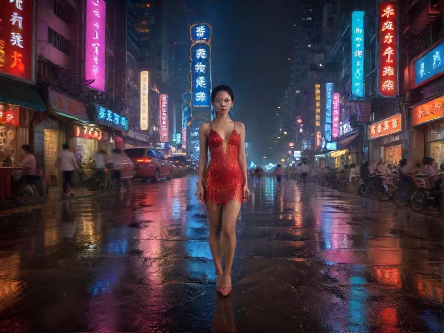 深圳夜色下的休闲氛围