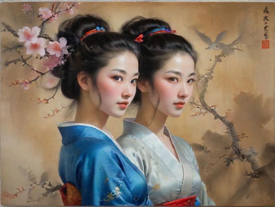 抽象云端意境插画