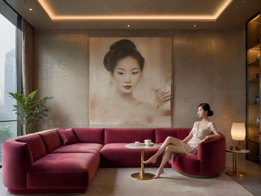 深圳高端茶艺会所休息区场景