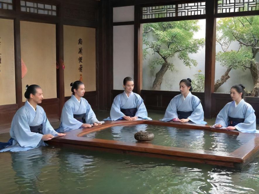 一位专业的按摩技师正在为顾客进行背部按摩,光线柔和,环境私密舒适。