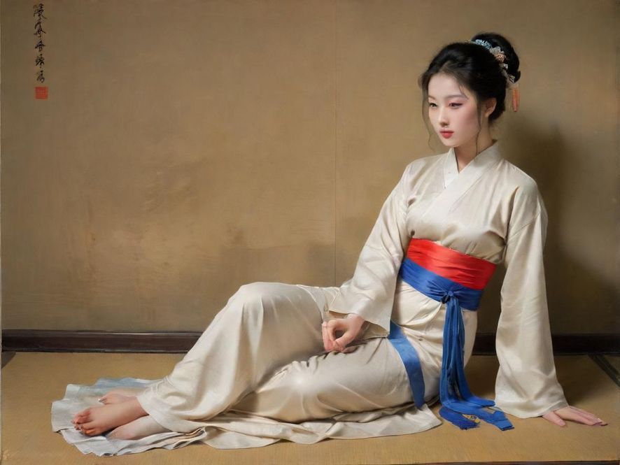 桑拿房内放松的人