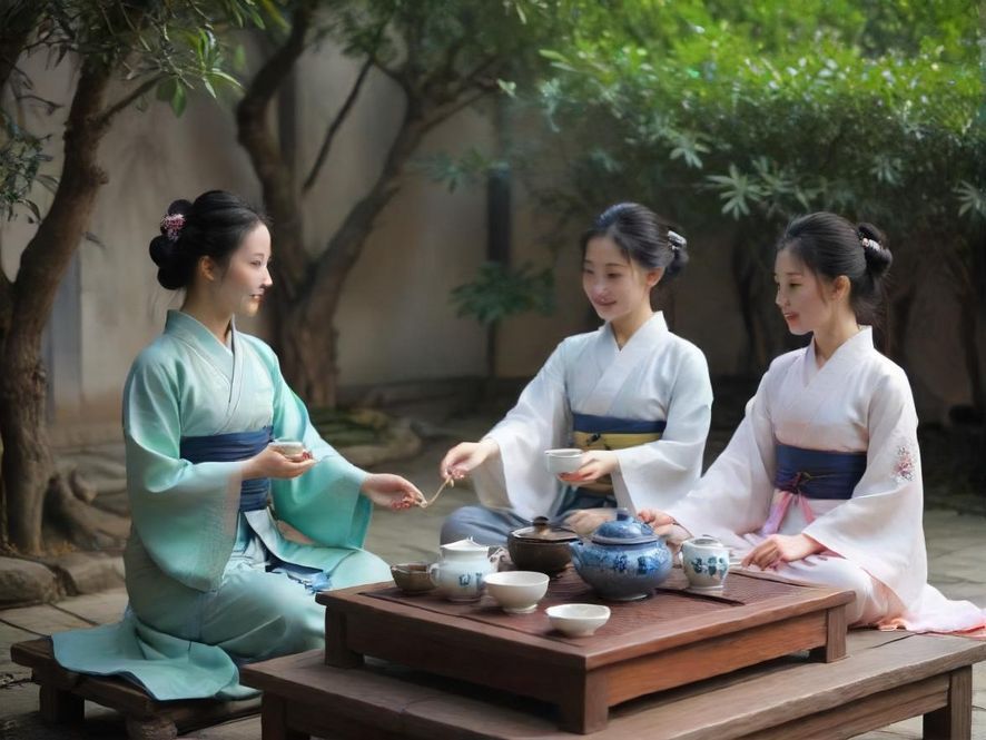 武汉品茶会所内的雅间场景