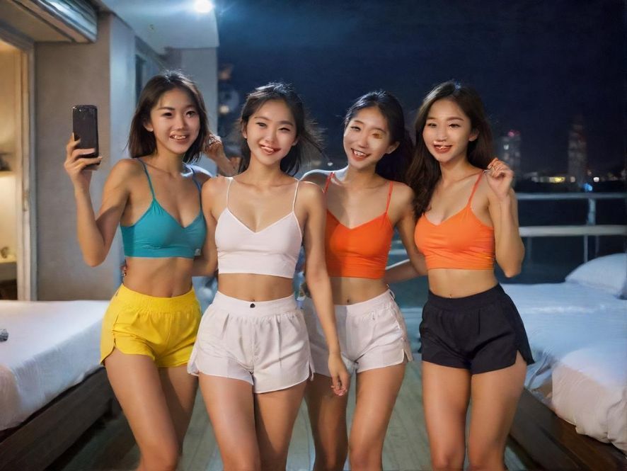 bhc521夜跑活动充满活力场景