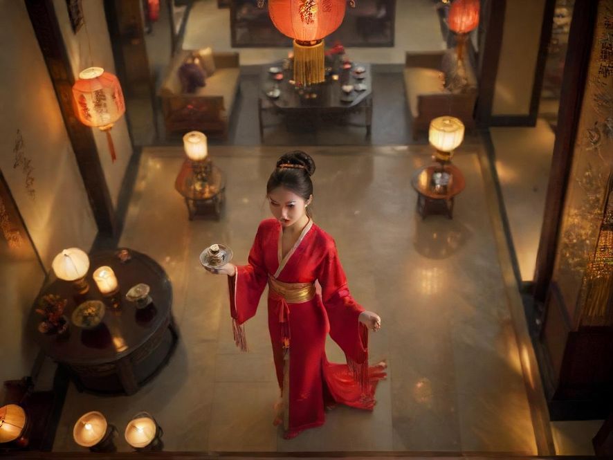 高端茶社会所大厅实景图