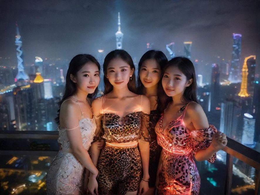 广州的璀璨夜景,霓虹灯光勾勒出城市的轮廓,展现其活力四射的一面。