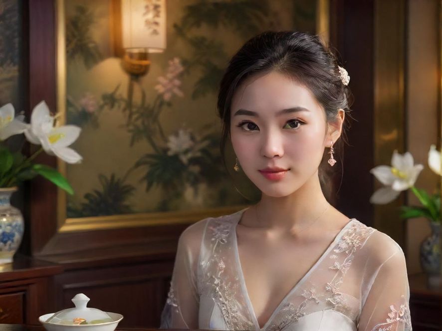 广州高端茶室茶艺师表演场景