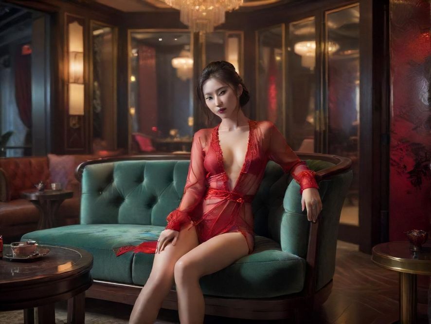 温州高端会所内雅致的休息区域一角