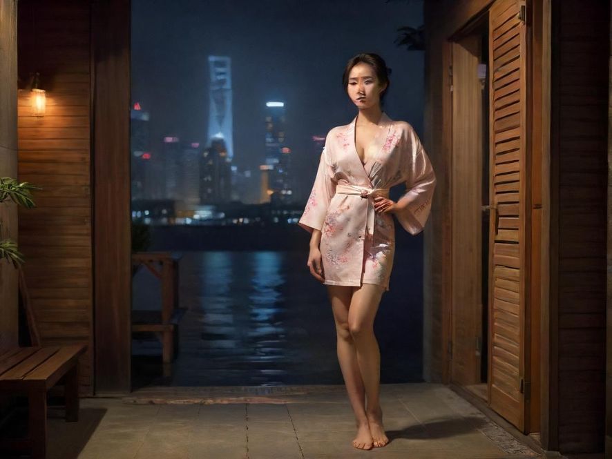 广州桑拿会所夜景外观