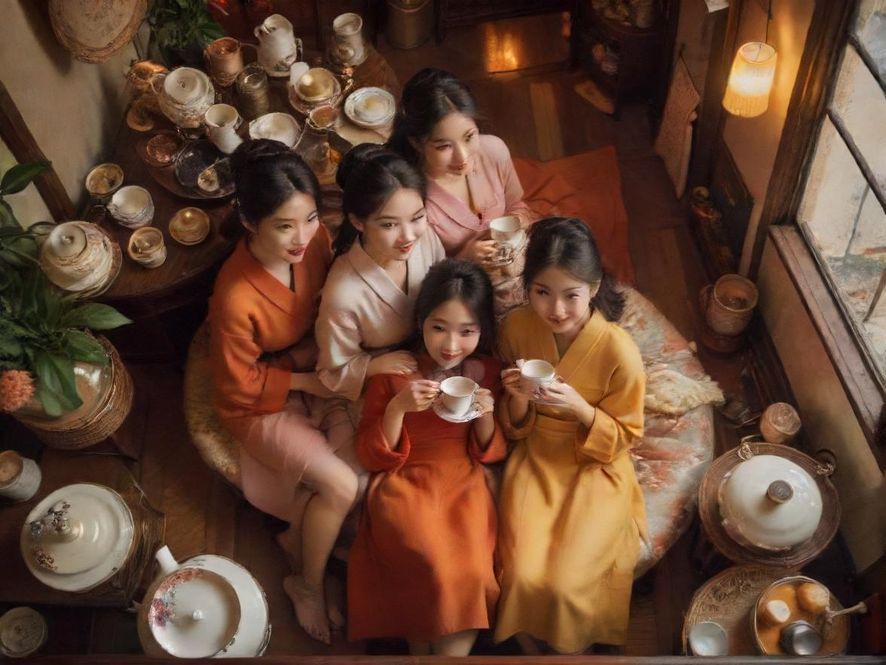 深圳喝茶场景温馨茶室环境