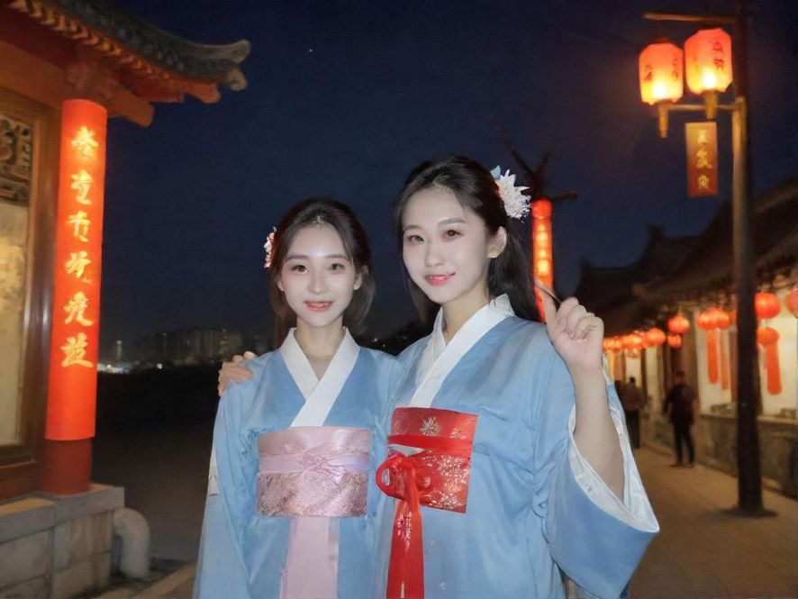 夜晚灯光下的高端休闲会所外观