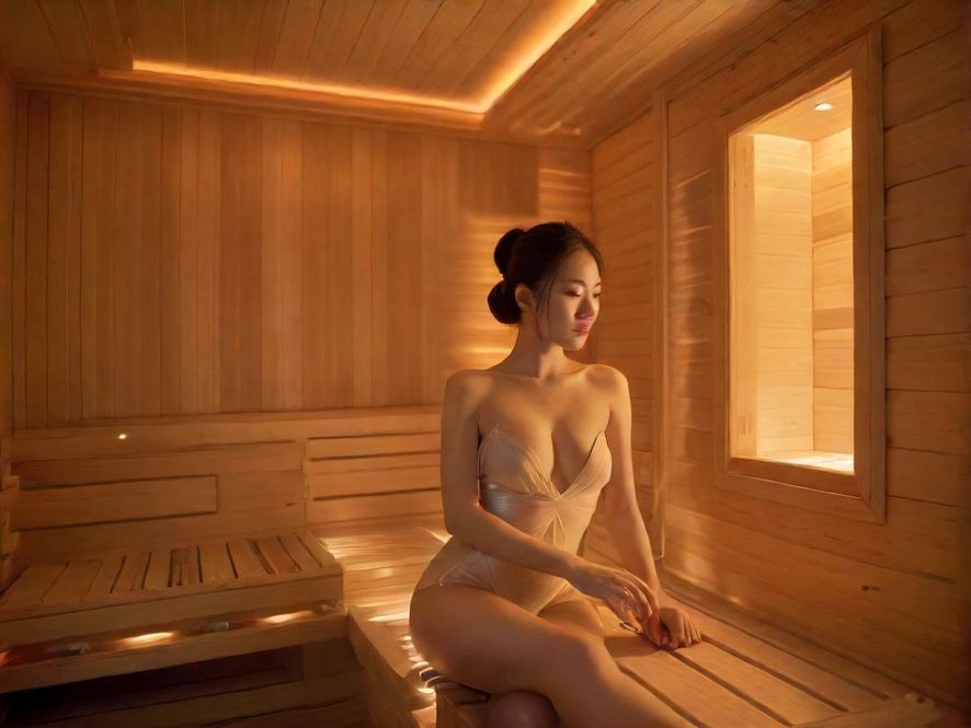 广州桑拿会所内的按摩房间,温暖灯光营造舒适氛围