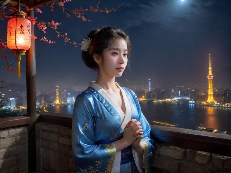 夜色中一座低调奢华建筑的入口