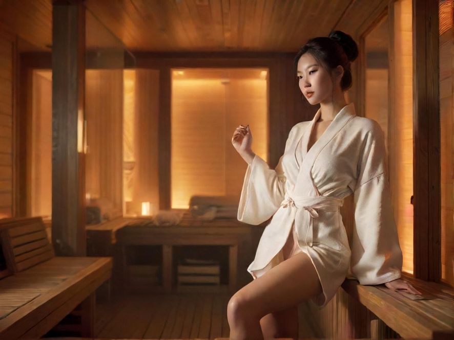 夜场桑拿会所豪华包厢氛围图