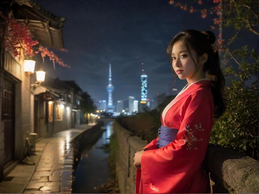 深圳夜景，高楼林立，灯火璀璨